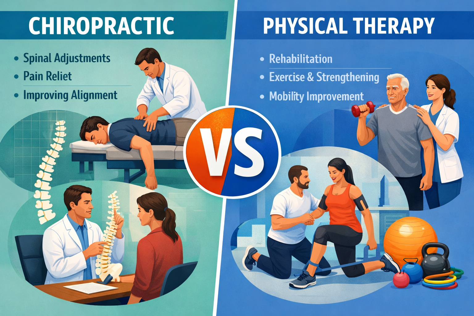 Chiropractic vs Physical Therapy